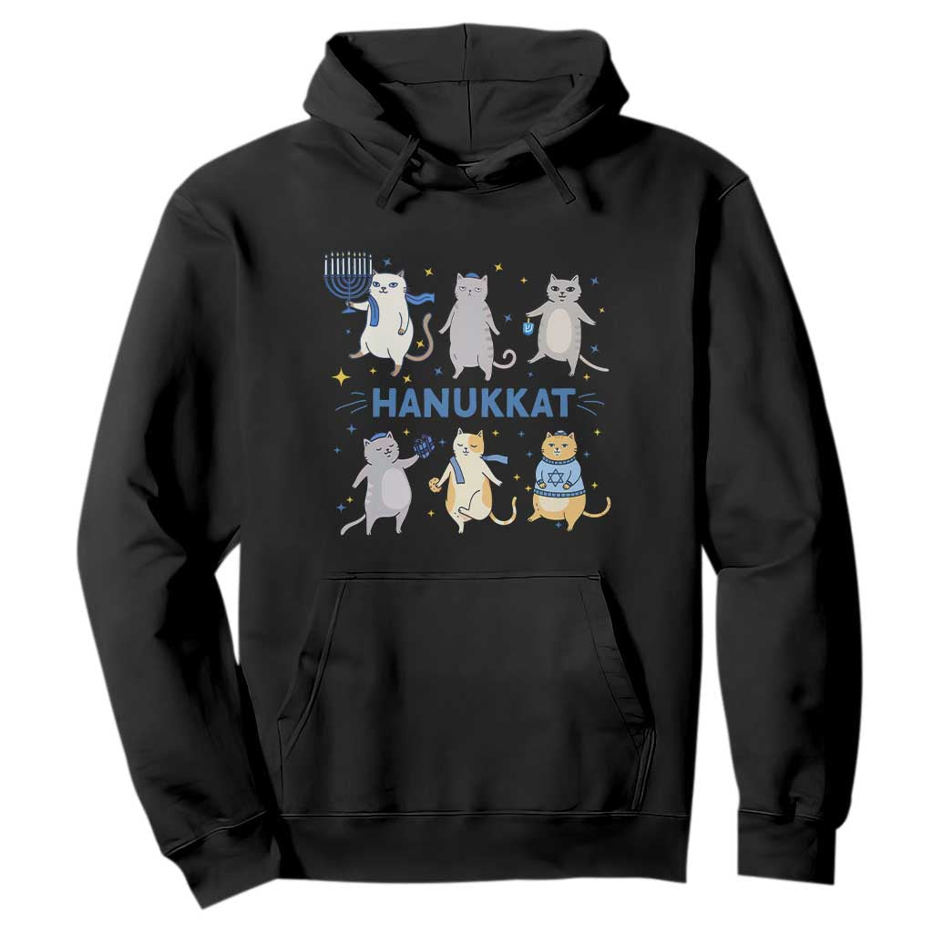 Hanukkat Hoodie Funny Cats Hanukkah Festival Of Lights Gift TS12 Black Print Your Wear