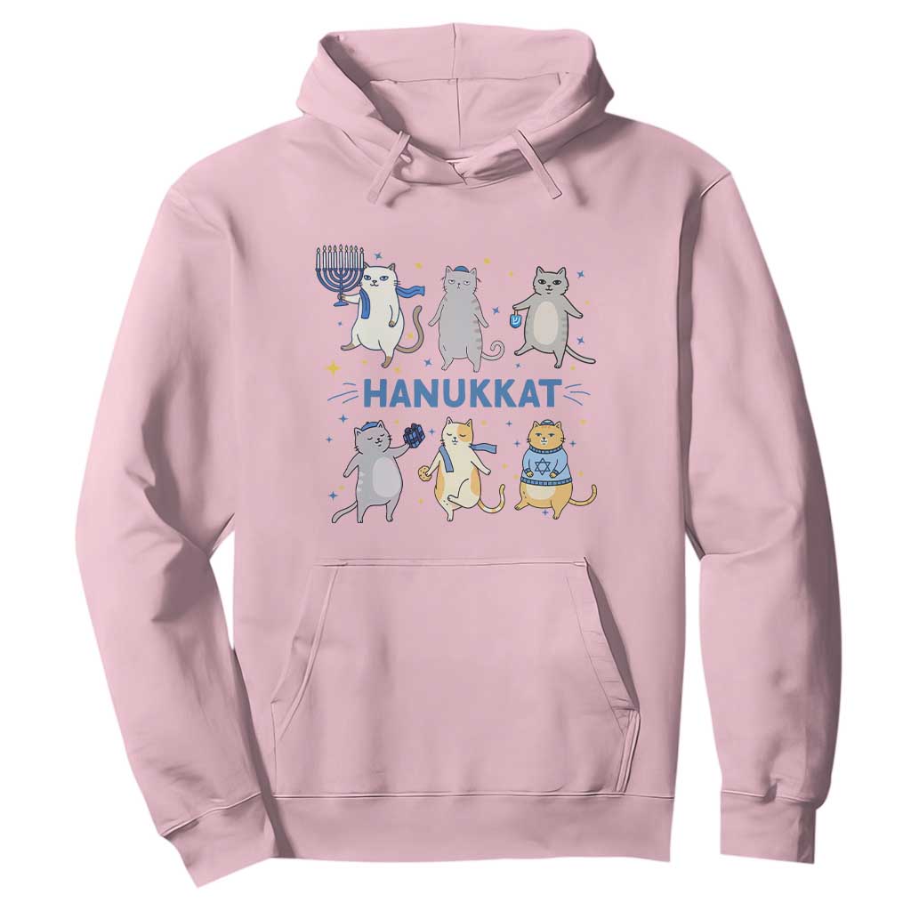 Hanukkat Hoodie Funny Cats Hanukkah Festival Of Lights Gift TS12 Light Pink Print Your Wear