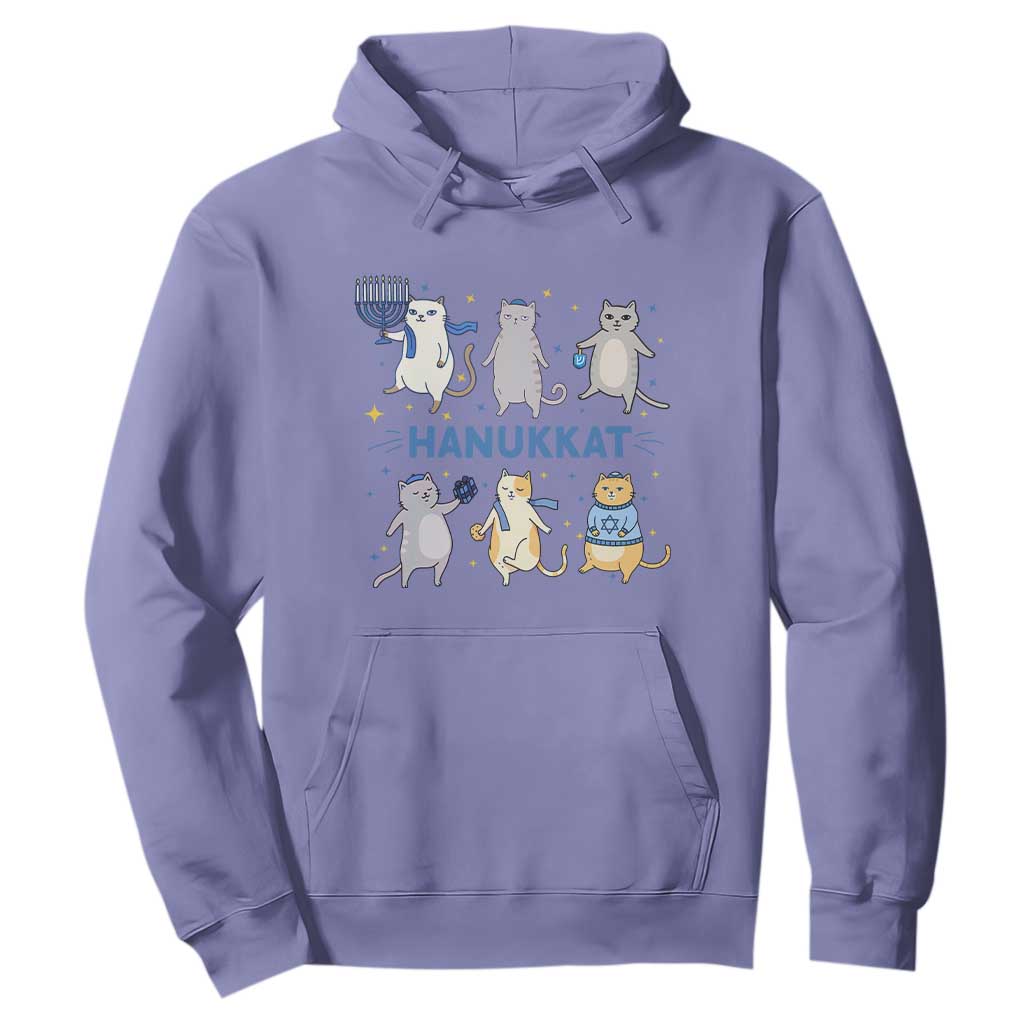 Hanukkat Hoodie Funny Cats Hanukkah Festival Of Lights Gift TS12 Violet Print Your Wear