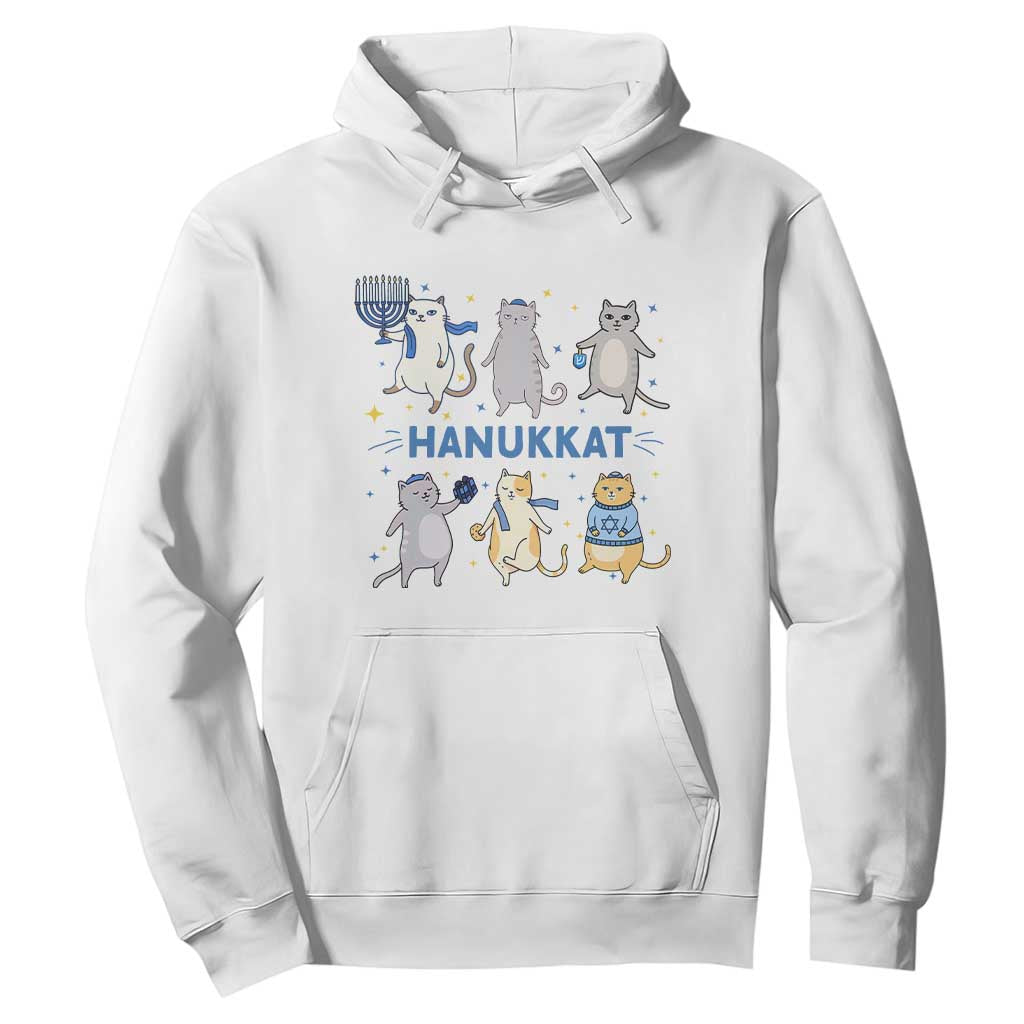 Hanukkat Hoodie Funny Cats Hanukkah Festival Of Lights Gift TS12 White Print Your Wear