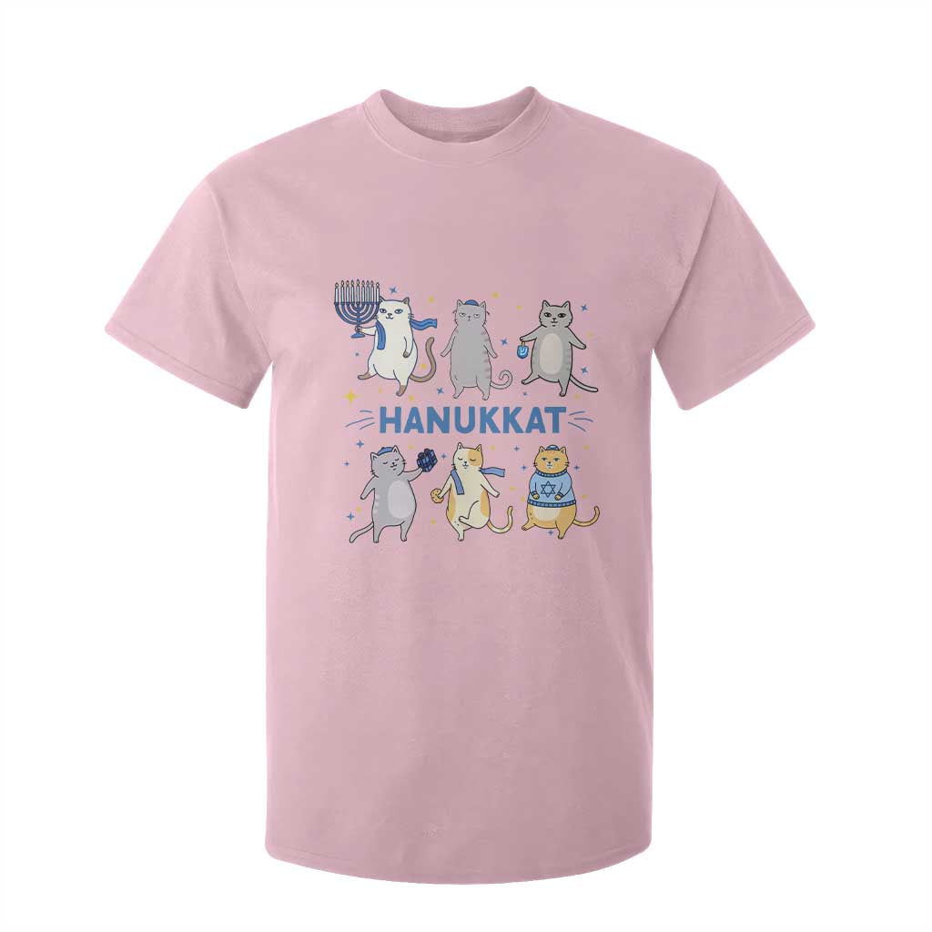 Hanukkat T Shirt For Kid Funny Cats Hanukkah Festival Of Lights Gift TS12 Light Pink Print Your Wear