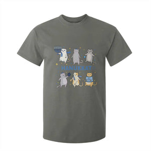Hanukkat T Shirt For Kid Funny Cats Hanukkah Festival Of Lights Gift TS12 Military Green Print Your Wear