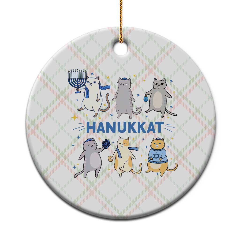 Hanukkat Ceramic Ornament Funny Cats Hanukkah Festival Of Lights Gift TS12 1pc Christmas Plaid Print Your Wear