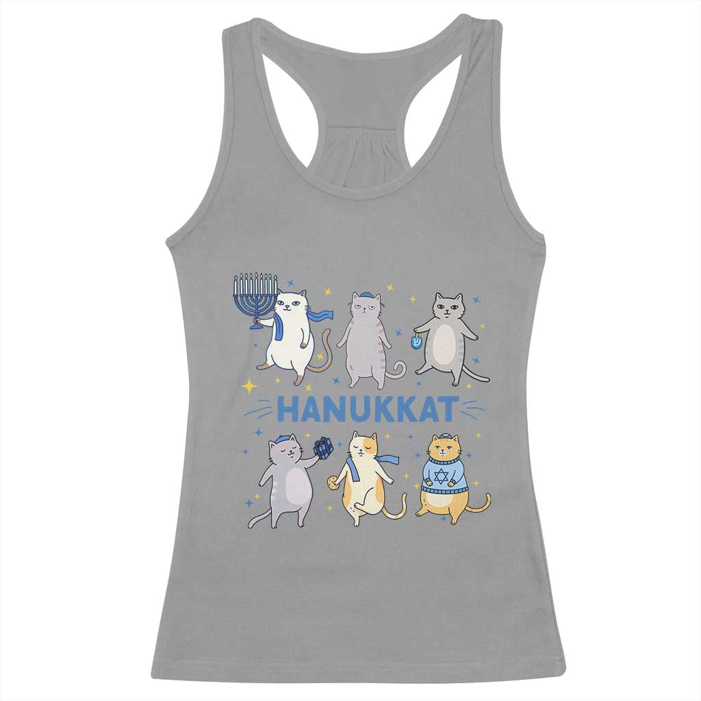 Hanukkat Racerback Tank Top Funny Cats Hanukkah Festival Of Lights Gift TS12 Sport Gray Print Your Wear