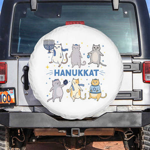 Hanukkat Spare Tire Cover Funny Cats Hanukkah Festival Of Lights Gift TS12 No hole Black Print Your Wear