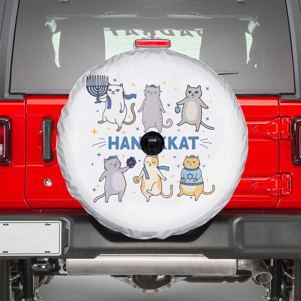 Hanukkat Spare Tire Cover Funny Cats Hanukkah Festival Of Lights Gift TS12 Black Print Your Wear