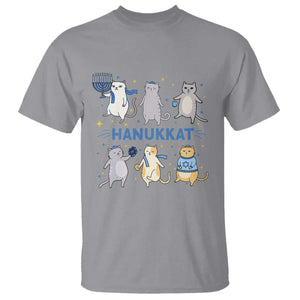 Hanukkat T Shirt Funny Cats Hanukkah Festival Of Lights Gift TS12 Sport Gray Print Your Wear