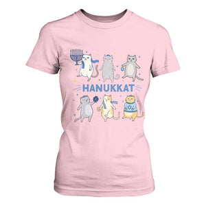Hanukkat T Shirt For Women Funny Cats Hanukkah Festival Of Lights Gift TS12 Light Pink Print Your Wear
