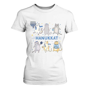 Hanukkat T Shirt For Women Funny Cats Hanukkah Festival Of Lights Gift TS12 White Print Your Wear
