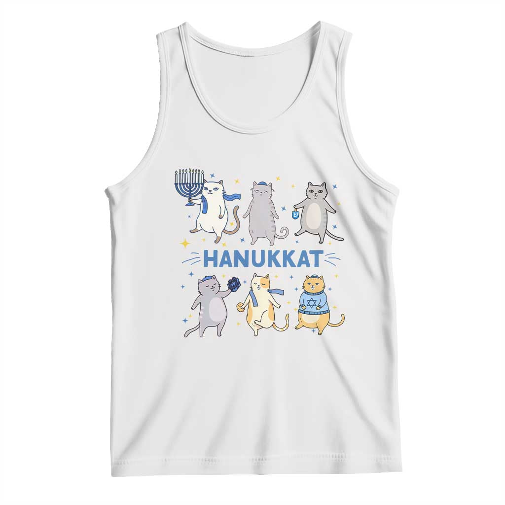 Hanukkat Tank Top Funny Cats Hanukkah Festival Of Lights Gift TS12 White Print Your Wear