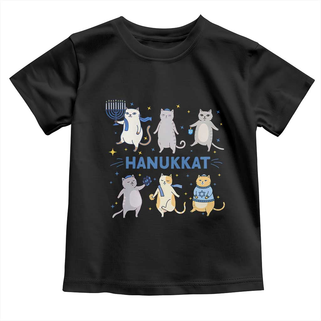 Hanukkat Toddler T Shirt Funny Cats Hanukkah Festival Of Lights Gift TS12 Black Print Your Wear