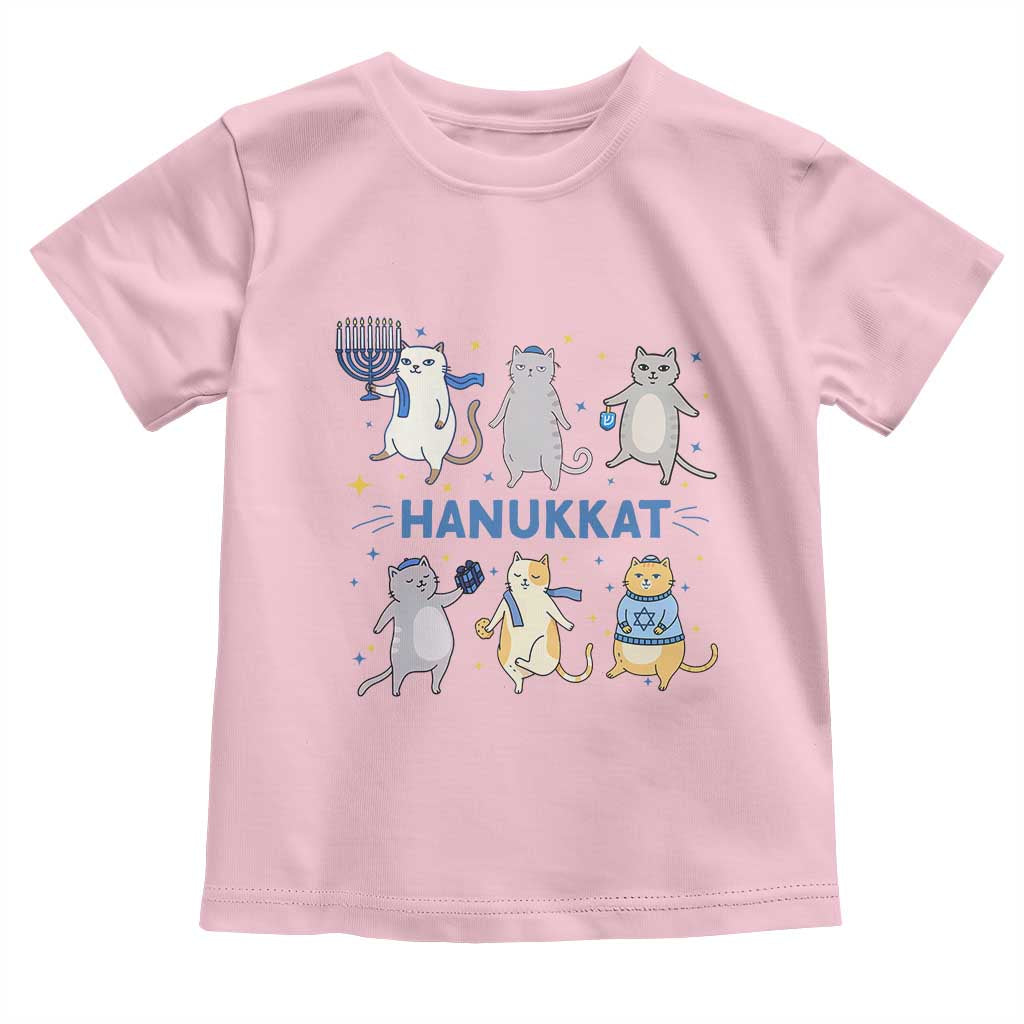 Hanukkat Toddler T Shirt Funny Cats Hanukkah Festival Of Lights Gift TS12 Light Pink Print Your Wear
