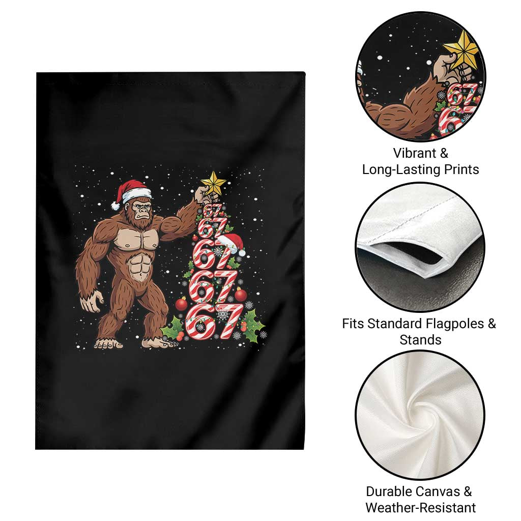 Bigfoot Christmas Tree 67 Garden Flag Holiday Six Seven Meme Brainrot Gift TS12 Print Your Wear