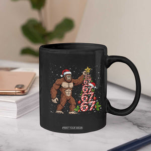 Bigfoot Christmas Tree 67 Coffee Mug Holiday Six Seven Meme Brainrot Gift TS12 Print Your Wear