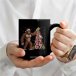 Bigfoot Christmas Tree 67 Coffee Mug Holiday Six Seven Meme Brainrot Gift TS12 Print Your Wear