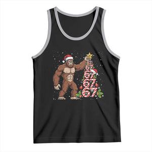 Bigfoot Christmas Tree 67 Tank Top Holiday Six Seven Meme Brainrot Gift TS12 Black Athletic Heather Print Your Wear