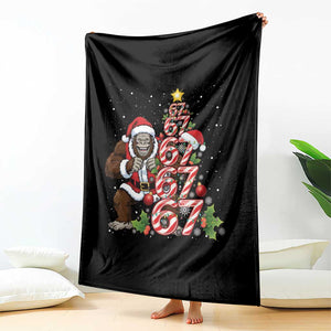 Trending Six Seven Meme Bigfoot Christmas Tree Throw Blanket Holiday Gift TS12 Print Your Wear