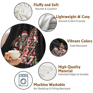 Trending Six Seven Meme Bigfoot Christmas Tree Throw Blanket Holiday Gift TS12 Print Your Wear