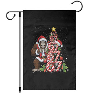 Trending Six Seven Meme Bigfoot Christmas Tree Garden Flag Holiday Gift TS12 Black Print Your Wear