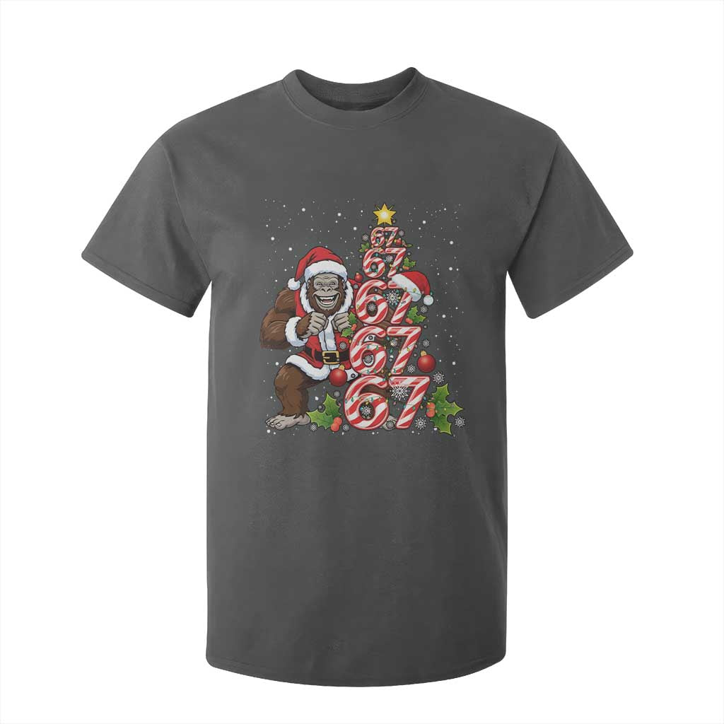 Trending Six Seven Meme Bigfoot Christmas Tree T Shirt For Kid Holiday Gift TS12 Dark Heather Print Your Wear