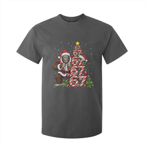 Trending Six Seven Meme Bigfoot Christmas Tree T Shirt For Kid Holiday Gift TS12 Dark Heather Print Your Wear