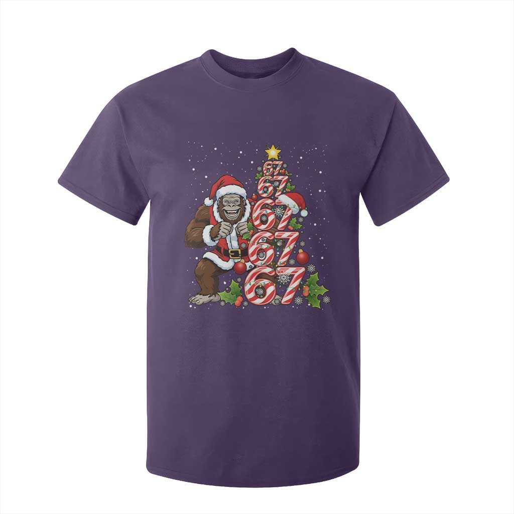 Trending Six Seven Meme Bigfoot Christmas Tree T Shirt For Kid Holiday Gift TS12 Purple Print Your Wear