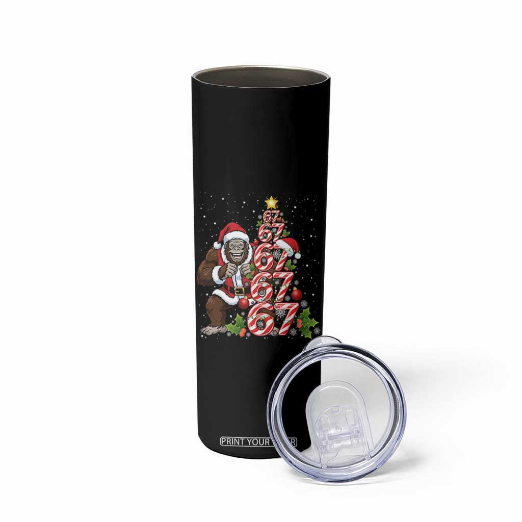 Trending Six Seven Meme Bigfoot Christmas Tree Skinny Tumbler Holiday Gift TS12 Print Your Wear