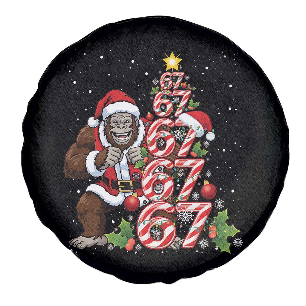 Trending Six Seven Meme Bigfoot Christmas Tree Spare Tire Cover Holiday Gift TS12 Print Your Wear