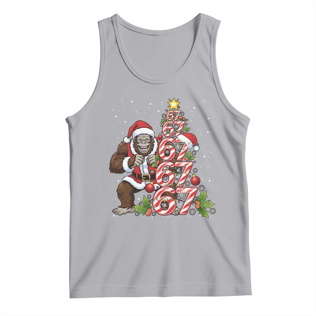 Trending Six Seven Meme Bigfoot Christmas Tree Tank Top Holiday Gift TS12 Athletic Heather Print Your Wear
