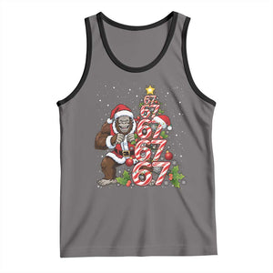 Trending Six Seven Meme Bigfoot Christmas Tree Tank Top Holiday Gift TS12 Deep Heather Black Print Your Wear