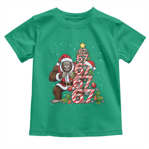 Trending Six Seven Meme Bigfoot Christmas Tree Toddler T Shirt Holiday Gift TS12 Irish Green Print Your Wear