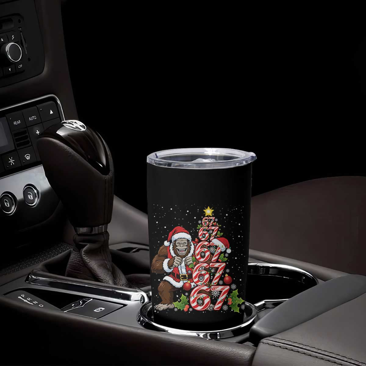 Trending Six Seven Meme Bigfoot Christmas Tree Tumbler Cup Holiday Gift TS12 Print Your Wear