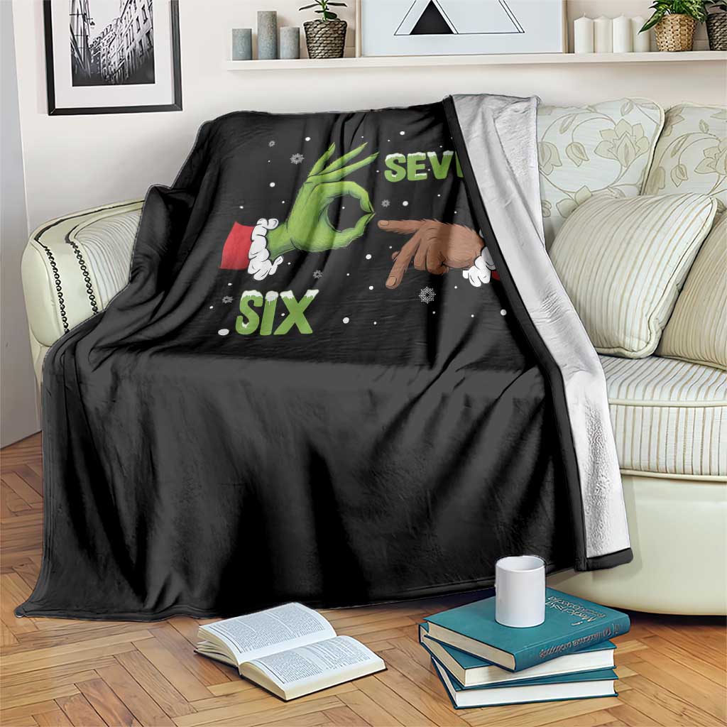 Funny Green And Bigfoot Six Seven Meme Throw Blanket Christmas Trend Gift TS12 Print Your Wear
