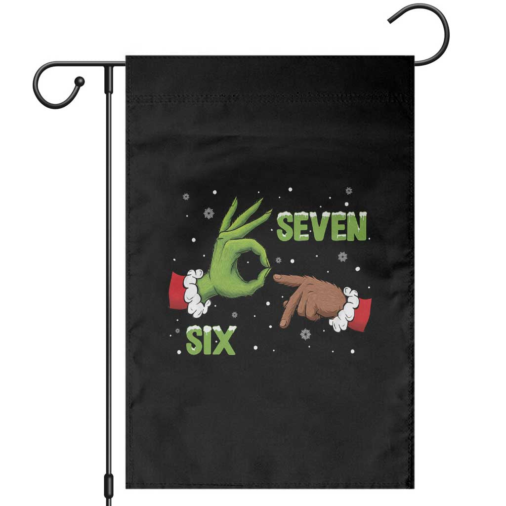 Funny Green And Bigfoot Six Seven Meme Garden Flag Christmas Trend Gift TS12 Black Print Your Wear