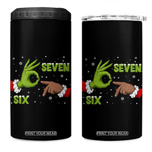 Funny Green And Bigfoot Six Seven Meme 4 in 1 Can Cooler Tumbler Christmas Trend Gift TS12 One Size: 16 oz Black Print Your Wear