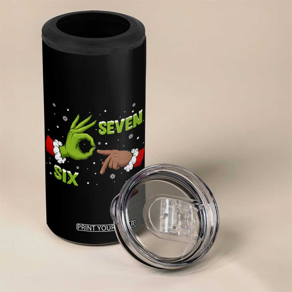 Funny Green And Bigfoot Six Seven Meme 4 in 1 Can Cooler Tumbler Christmas Trend Gift TS12 Print Your Wear