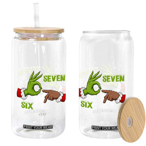 Funny Green And Bigfoot Six Seven Meme Glass Can Christmas Trend Gift TS12 Print Your Wear