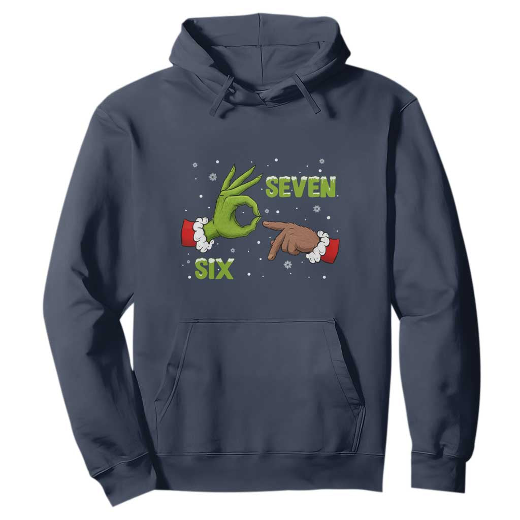 Funny Green And Bigfoot Six Seven Meme Hoodie Christmas Trend Gift TS12 Navy Print Your Wear