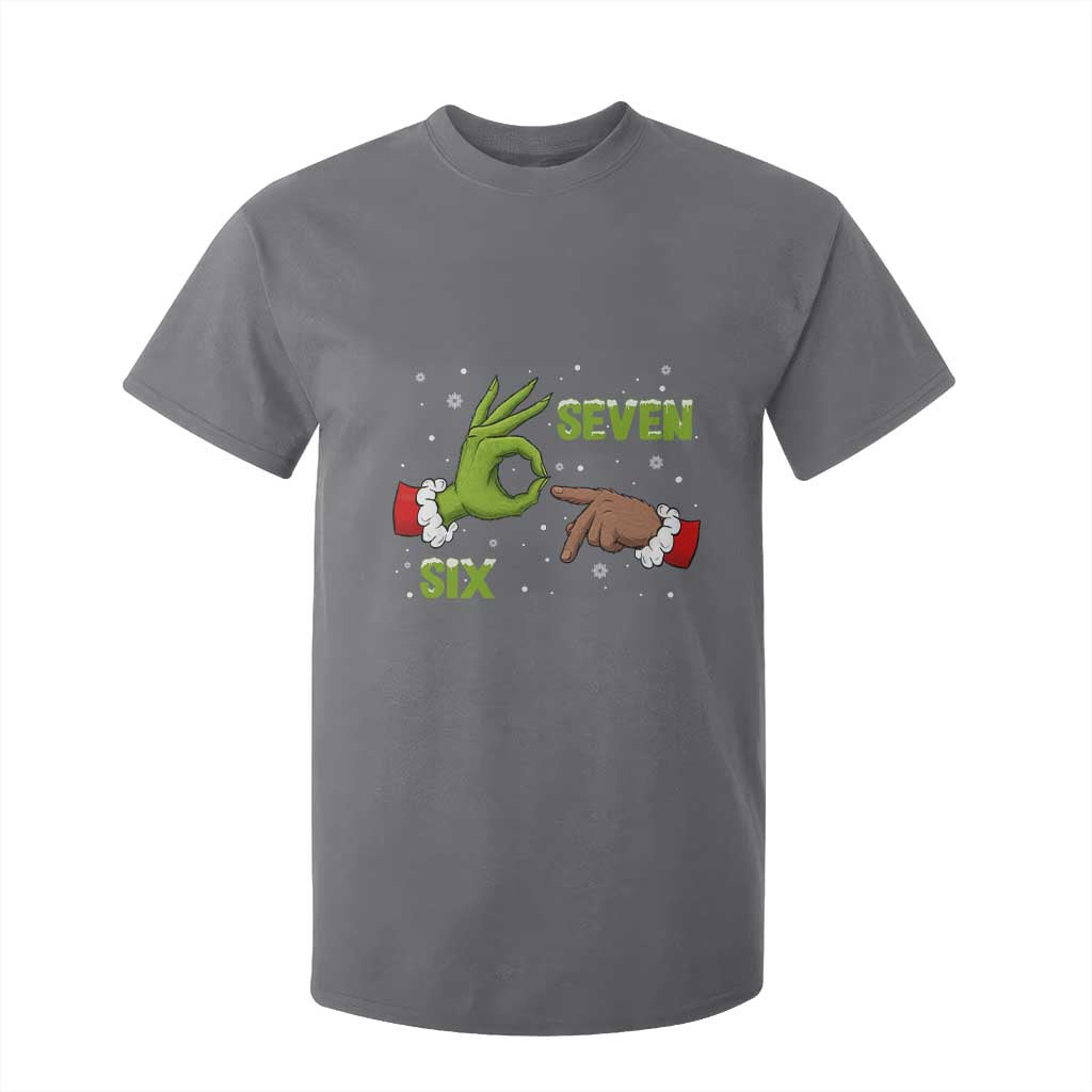 Funny Green And Bigfoot Six Seven Meme T Shirt For Kid Christmas Trend Gift TS12 Charcoal Print Your Wear
