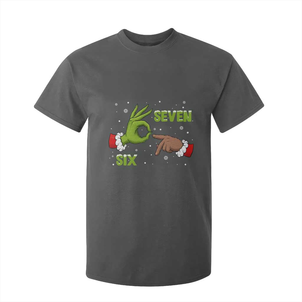 Funny Green And Bigfoot Six Seven Meme T Shirt For Kid Christmas Trend Gift TS12 Dark Heather Print Your Wear