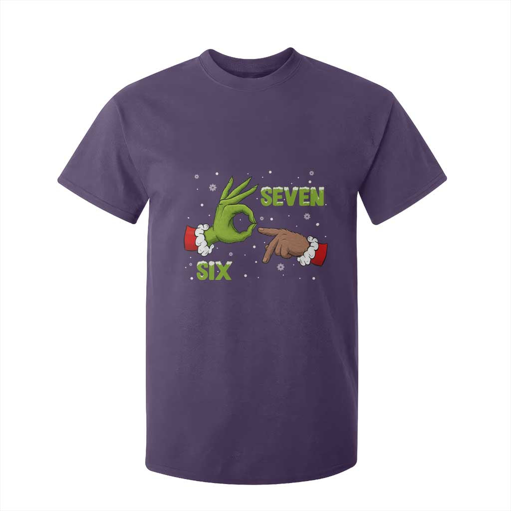 Funny Green And Bigfoot Six Seven Meme T Shirt For Kid Christmas Trend Gift TS12 Purple Print Your Wear
