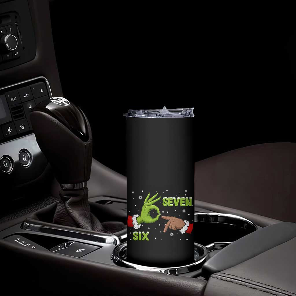 Funny Green And Bigfoot Six Seven Meme Skinny Tumbler Christmas Trend Gift TS12 Print Your Wear