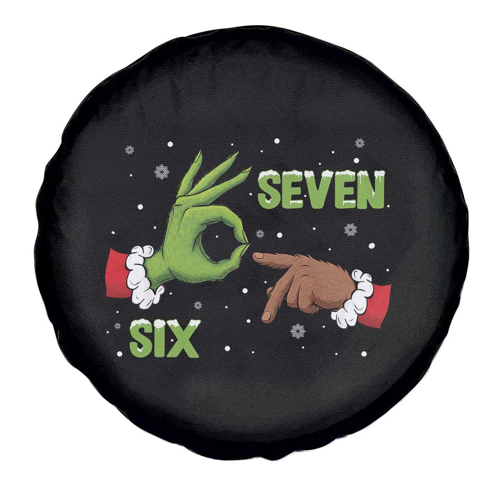Funny Green And Bigfoot Six Seven Meme Spare Tire Cover Christmas Trend Gift TS12 Print Your Wear