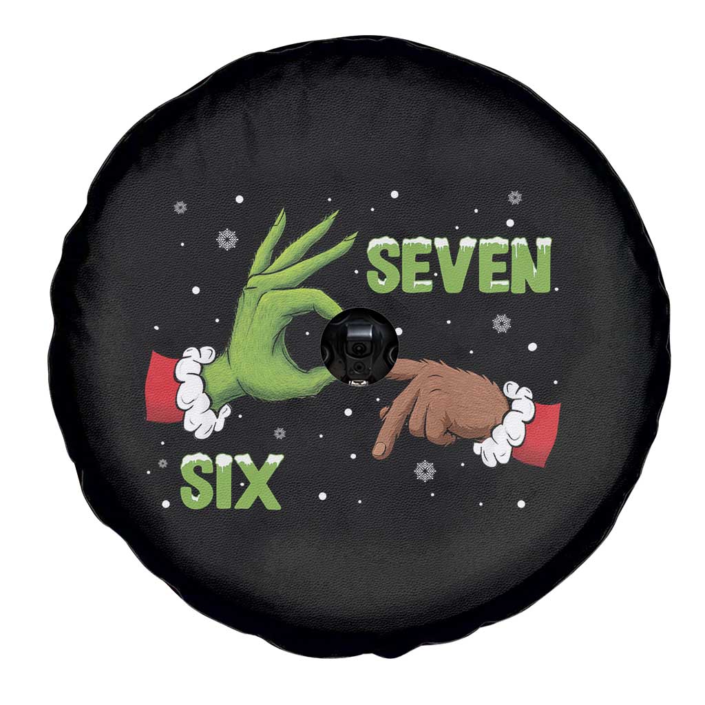 Funny Green And Bigfoot Six Seven Meme Spare Tire Cover Christmas Trend Gift TS12 Print Your Wear