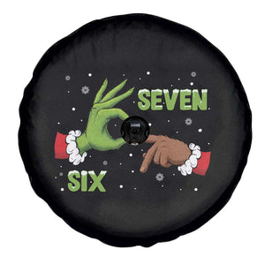 Funny Green And Bigfoot Six Seven Meme Spare Tire Cover Christmas Trend Gift TS12 Print Your Wear