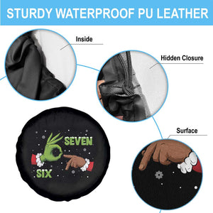 Funny Green And Bigfoot Six Seven Meme Spare Tire Cover Christmas Trend Gift TS12 Print Your Wear