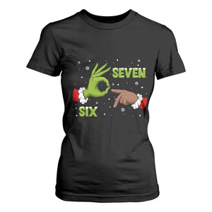 Funny Green And Bigfoot Six Seven Meme T Shirt For Women Christmas Trend Gift TS12 Black Print Your Wear