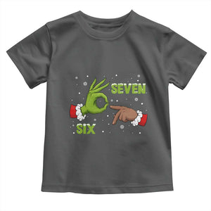 Funny Green And Bigfoot Six Seven Meme Toddler T Shirt Christmas Trend Gift TS12 Dark Heather Print Your Wear