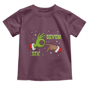Funny Green And Bigfoot Six Seven Meme Toddler T Shirt Christmas Trend Gift TS12 Maroon Print Your Wear