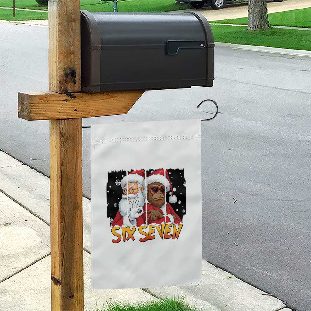 Six Seven Meme Santa Bigfoot Garden Flag 67 Viral Gen Alpha Slang Christmas Gift TS12 Print Your Wear